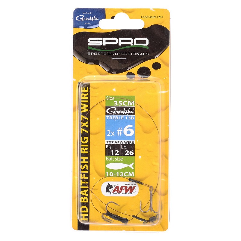 SPRO HD Baitfish Rig 7×7 2 X 13B Dreg - Afbeelding 2