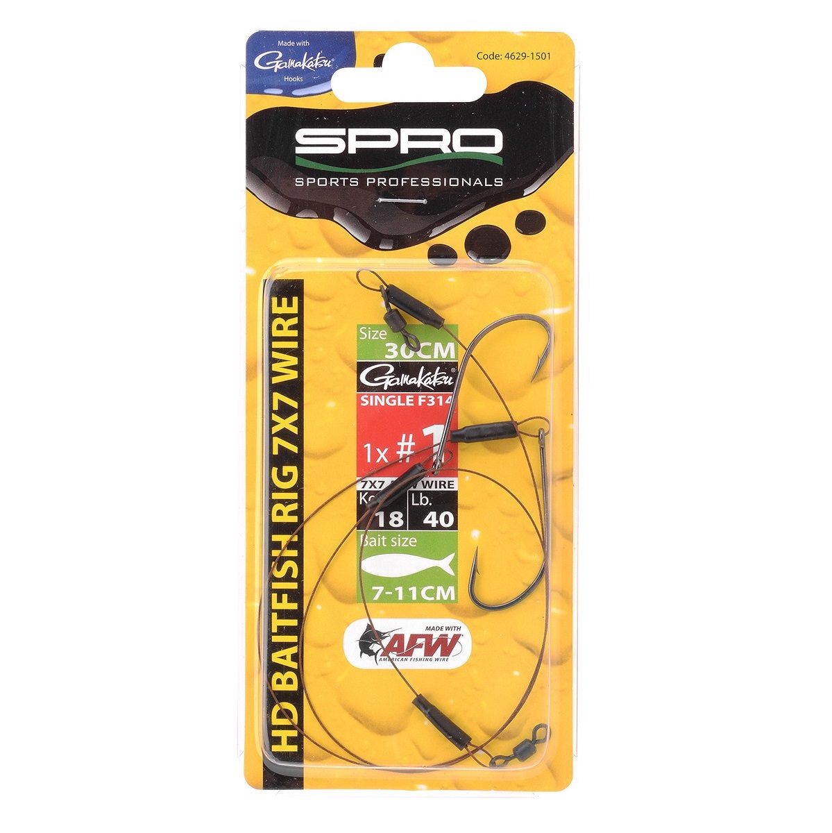 Spro Heavy Duty Baitfish Rig 7×7 + enkele haak - Afbeelding 2